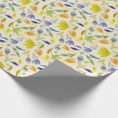 Rustikaler Blumengarten Botanischer Garten Geschenkpapier (Ecke)