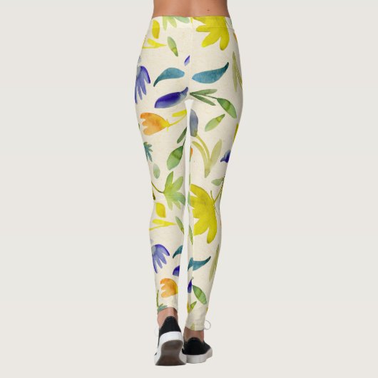 Rustikaler Blumengarten Botanischer Garten Leggings (Rückseite)