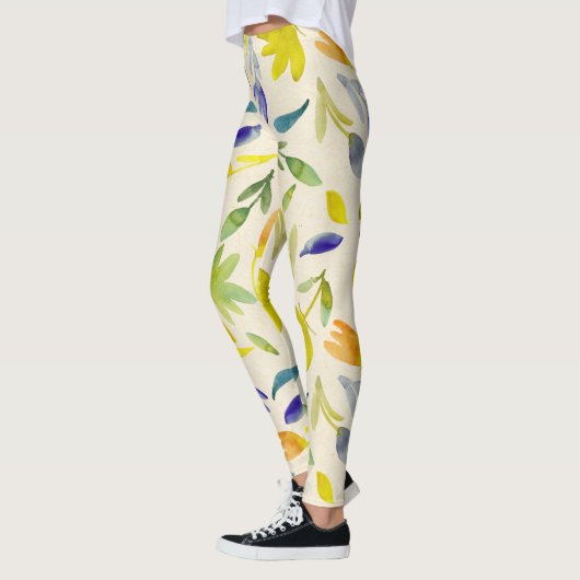 Rustikaler Blumengarten Botanischer Garten Leggings (Links)