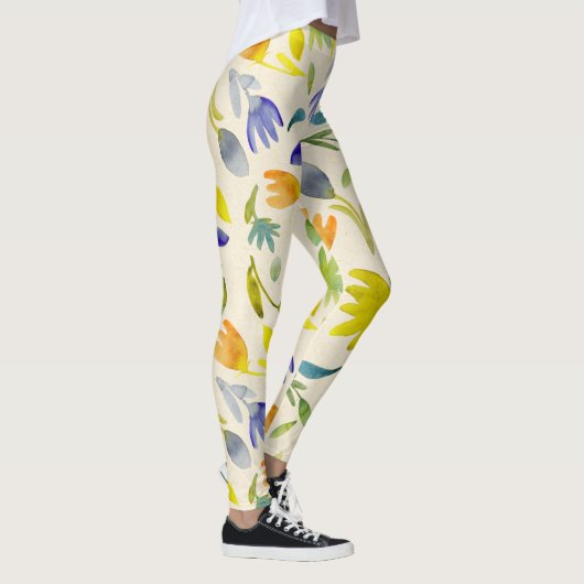 Rustikaler Blumengarten Botanischer Garten Leggings (Rechts)