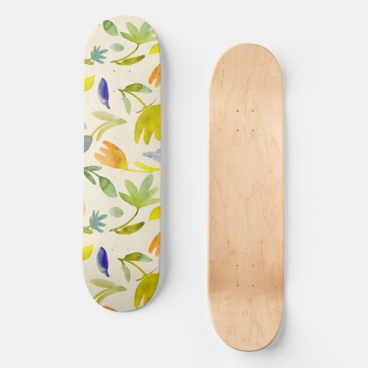 Rustikaler Blumengarten Botanischer Garten Skateboard (Vorderseite)
