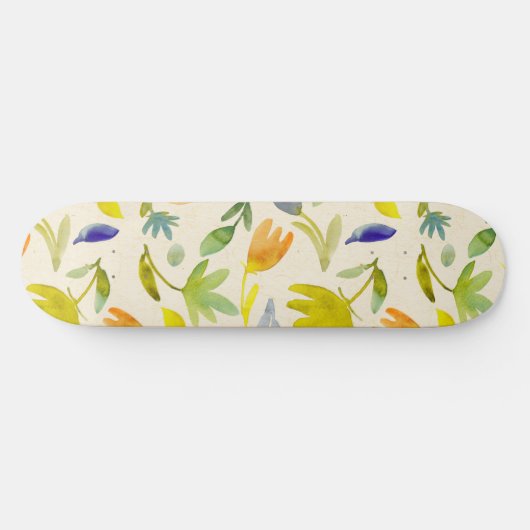 Rustikaler Blumengarten Botanischer Garten Skateboard (Horizontal)