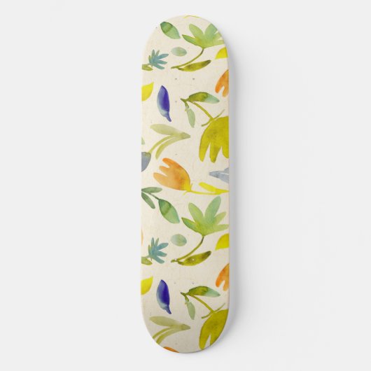 Rustikaler Blumengarten Botanischer Garten Skateboard (Vorderseite)