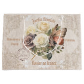 Rustikaler Blumengarten Jardin fleuriste Parisien Große Geschenktüte (Vorderseite)