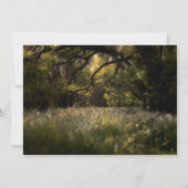 Rustikaler, blumengeschmückter Waldbaum Hochzeitwa Einladung (Rückseite)