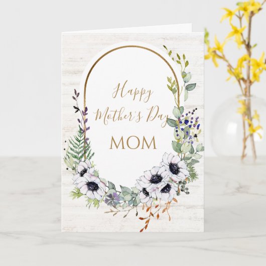 Rustikaler Blumengoldtyp Muttertag Karte (Gelbe Blume)