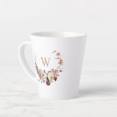 Rustikaler Blumenkranz mit Ihrem Monogramm Milchtasse (Linke Ecke)