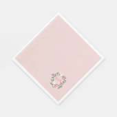 Rustikaler Blumenkranz mit Monogramm Classic Serviette (Ecke)