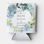 Rustikaler Blumenkranz Save the Date Foto kann koh Dosenkühler (Vorderseite)