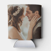 Rustikaler Blumenkranz Save the Date Foto kann koh Dosenkühler (Rückseite)