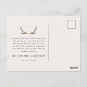 Rustikaler Blumenkranz und Wasserfarbenkranz Postkarte (Rückseite)