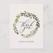 Rustikaler Blumenkranz und Wasserfarbenkranz Postkarte (Vorderseite)