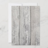 Rustikaler Blumenkürbis Rose in Grau Wood Einladung (Rückseite)