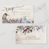 Rustikaler Blumenrahmen mit Vogelüberdachung uAwg Begleitkarte (Vorne/Hinten)