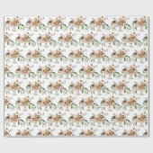 Rustikaler Blumenstrauß mit Vasenmuster Geschenkpapier (Flach)