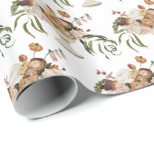 Rustikaler Blumenstrauß mit Vasenmuster Geschenkpapier (Rolleneckpunkt)