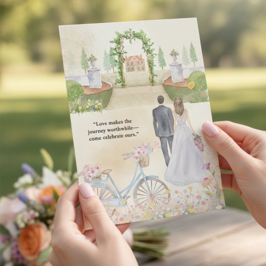 Rustikaler Blumenstrauß Save the Date Einladung