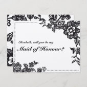 Rustikaler Blumenwille sind Sie mein Mädchen der Einladung (Vorne/Hinten)