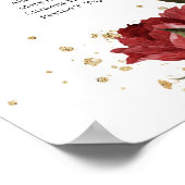 Rustikaler Blush Burgund Mauve Rose Sitzplätze Poster (Ecke)