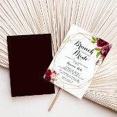 Rustikaler Blush Burgundy Brunch mit Brautdusche Einladung