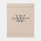 Rustikaler Blush Neugeduldig & Hochzeitsgeschenk M Fleecedecke (Vorderseite)