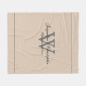 Rustikaler Blush Neugeduldig & Hochzeitsgeschenk M Fleecedecke (Vorderseite (Horizontal))