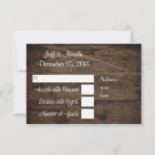 Rustikaler Blütenlandwirt Hochzeit RSVP Karte (Rückseite)