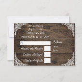 Rustikaler Blütenlandwirt Hochzeit RSVP Karte (Rückseite)