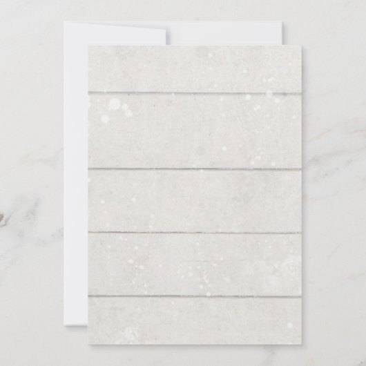 Rustikaler Blütenweiße Kürbis in Shiplap Wood Einladung (Rückseite)