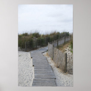 Rustikaler Boardwalk bis Strand Poster