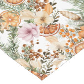 Rustikaler bohemianischer Winterzitrus Kurzer Tischläufer (Ecke)