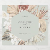 Rustikaler Bohemischer Oasisrahmen Schaumweinetikett (Einzelnes Label)