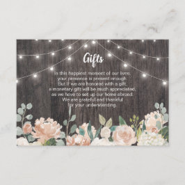 Rustikaler Bohemischer String Lights Hochzeitsführ Dankeskarte