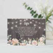 Rustikaler Bohemischer String Lights Hochzeitsführ Dankeskarte (Stehend Vorderseite)