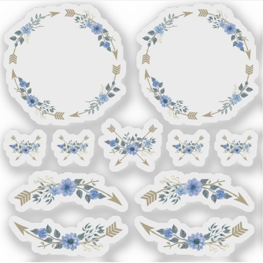 Rustikaler Bohemischer Wasserfarbenfroher Arrow Kr Aufkleber (Vorderseite)