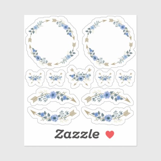 Rustikaler Bohemischer Wasserfarbenfroher Arrow Kr Aufkleber (Blatt)