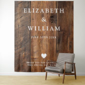 Rustikaler Boho Barn Wood Foto Stand Hintergrund Wandteppich (Beispiel)