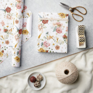Rustikaler Boho-Blumengarten Geschenkpapier