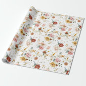 Rustikaler Boho-Blumengarten Geschenkpapier (Ungerollt)
