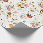Rustikaler Boho-Blumengarten Geschenkpapier (Ecke)