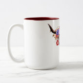 Rustikaler Boho BlumenLonghorn Schädel Zweifarbige Tasse (Links)
