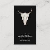 Rustikaler Boho Bohemisch Kuh Bull Country Western Visitenkarte (Rückseite)