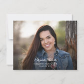 Rustikaler Boho Chic Floral Pampas Grass Abschluss Einladung (Rückseite)