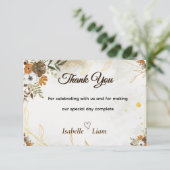 Rustikaler Boho Fall Dankeschön Karte (Stehend Vorderseite)