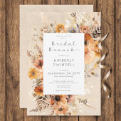 Rustikaler Boho Fall Floral Frame Bridal Brunch Einladung