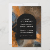Rustikaler Boho Flat Save the Date Cards Artistic (Rückseite)