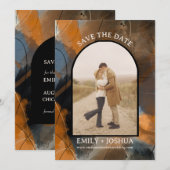 Rustikaler Boho Flat Save the Date Cards Artistic (Vorne/Hinten)
