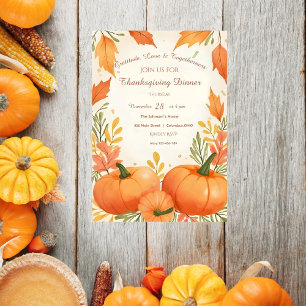 Rustikaler Boho Gemütlicher Erntedank im Herbst Ei Einladung