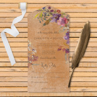Rustikaler Boho Jewel Tone Florals Rost Kein Abend