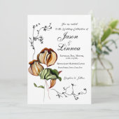 Rustikaler Boho Linear Vintag Minimalismus Einladung (Stehend Vorderseite)